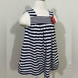 Maggie & Zoe sz 2T dress striped raised waist Red little accents Lined skirt